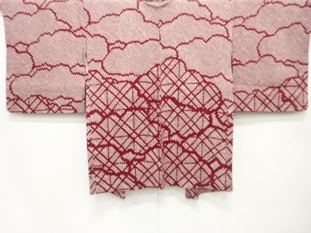 本総絞り　雲に幾何学模様　絵羽織